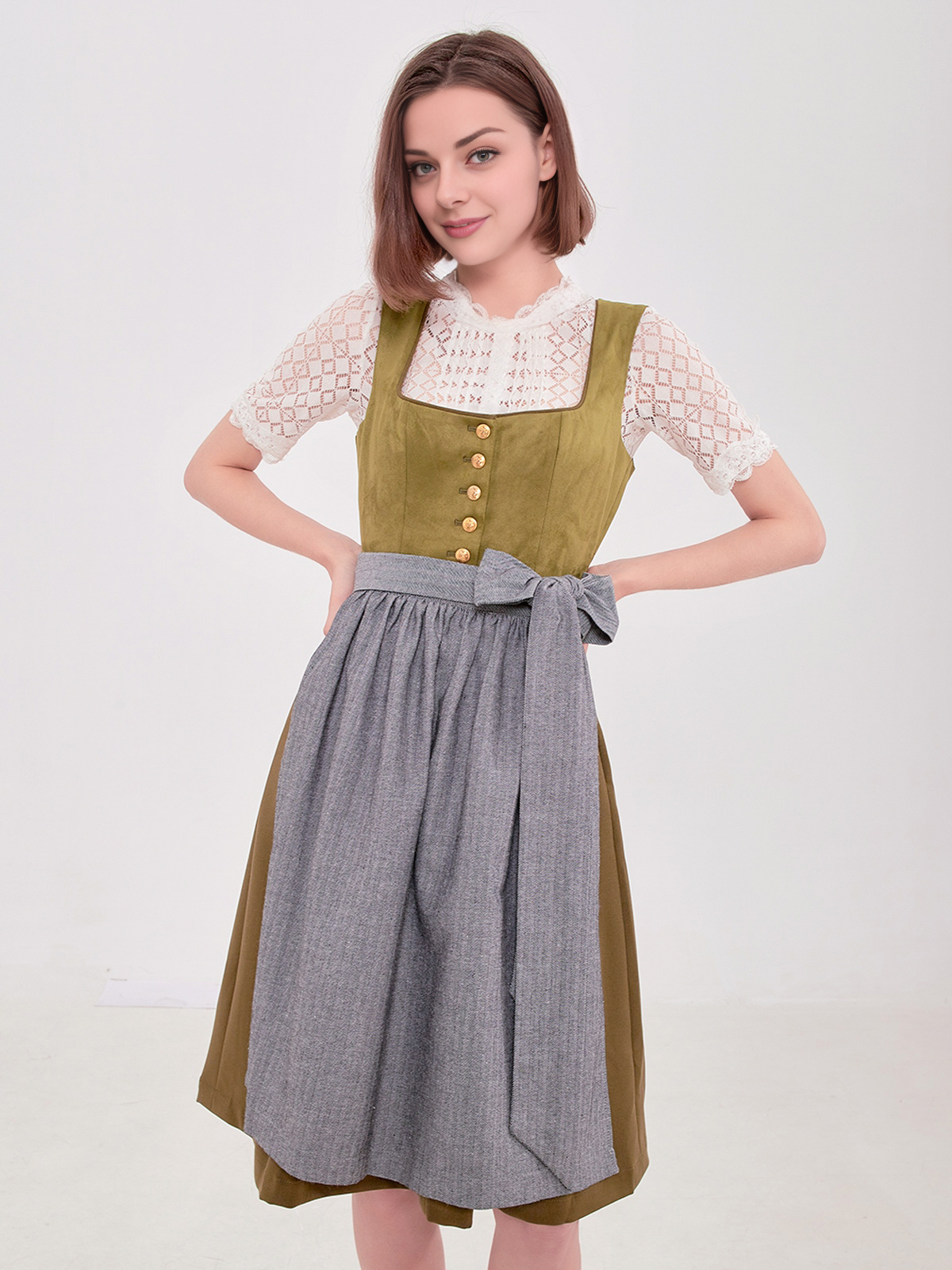 Ein grünes Dirndl als stilvolle Alternative