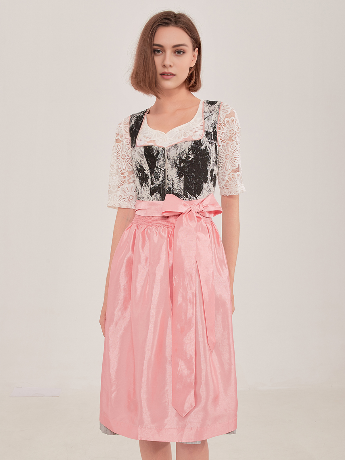 Dirndl Grün Rosa