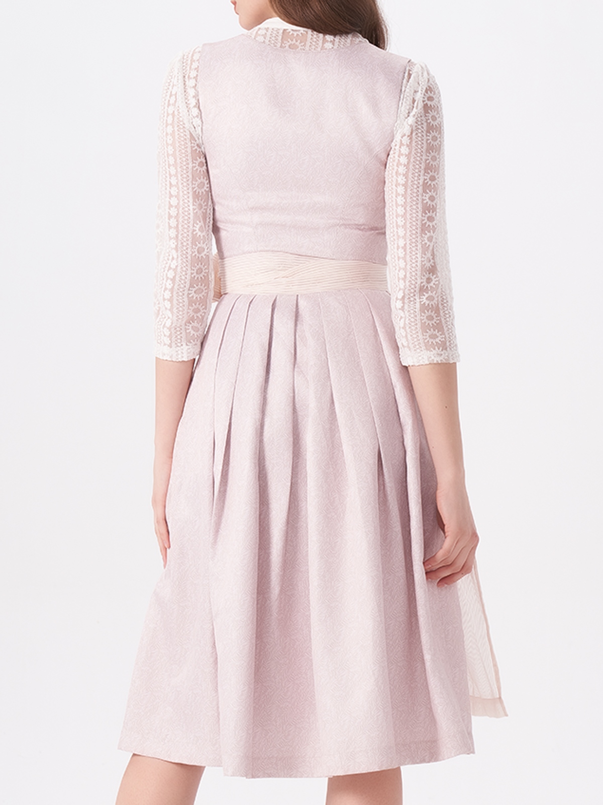 Pinkes Dirndl mit floralen Details