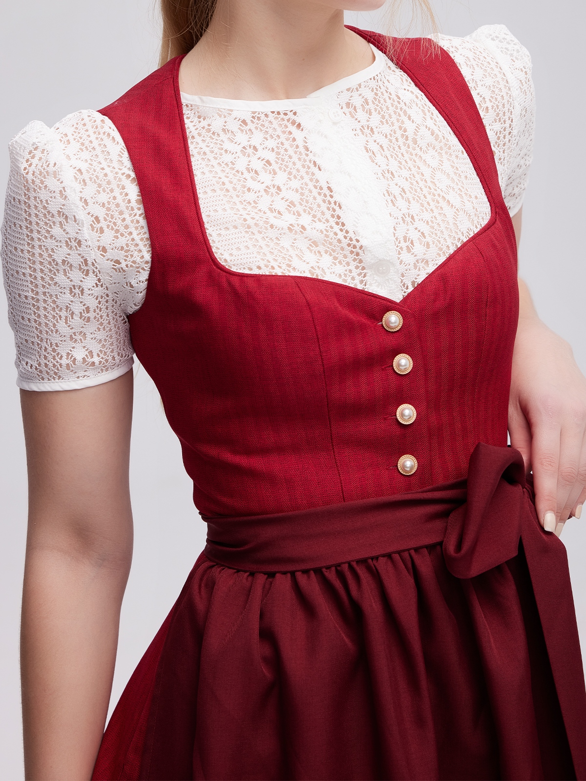 Trachtenrock mit Mieder in Rot