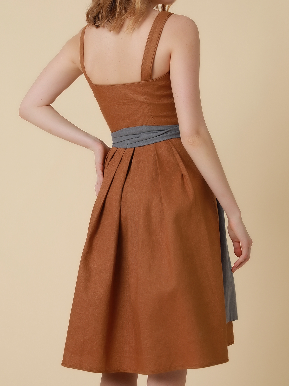 Langarm Bluse Dirndl in Gelb