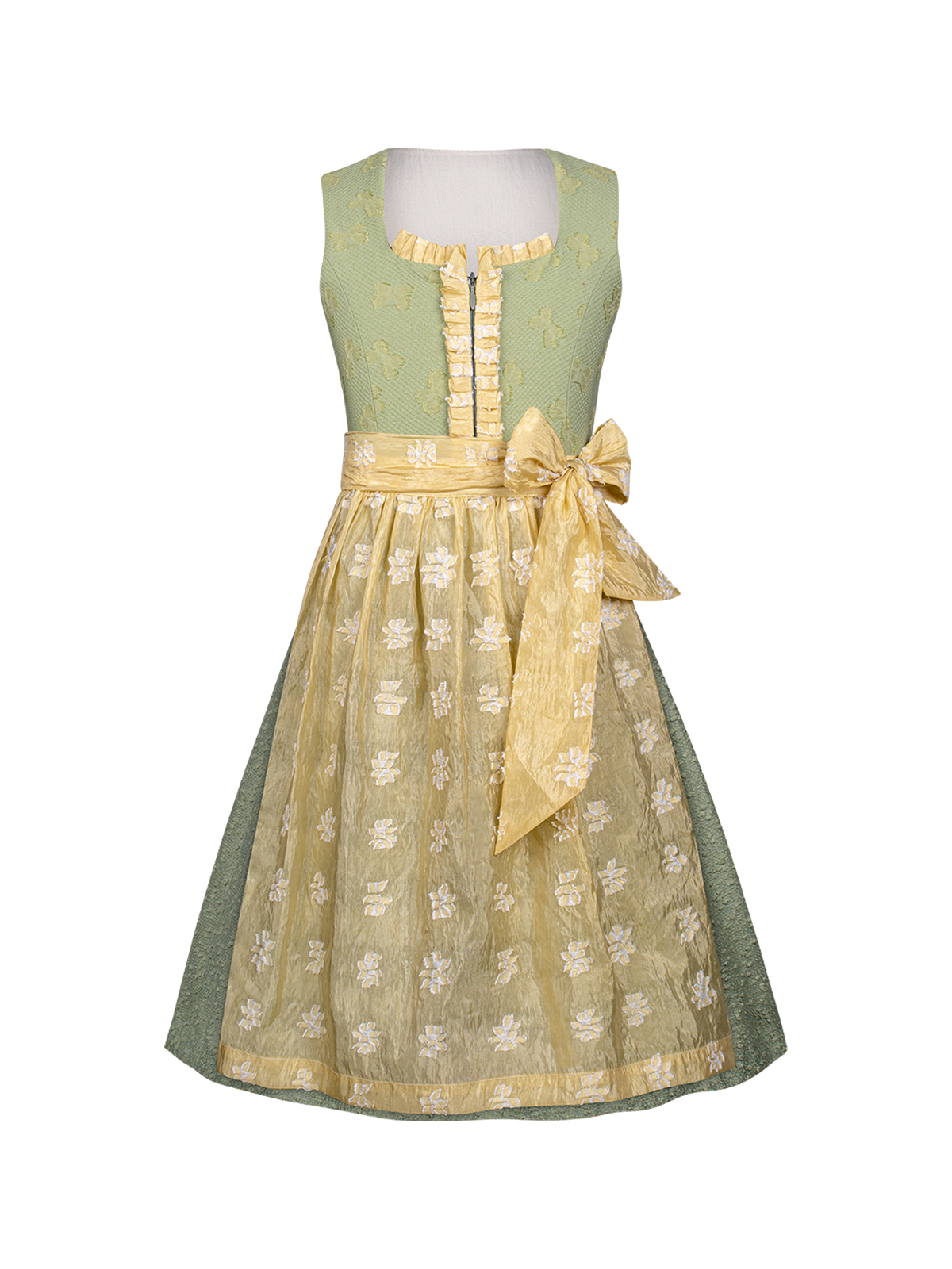 Dirndl mit geradem Ausschnitt in Grün