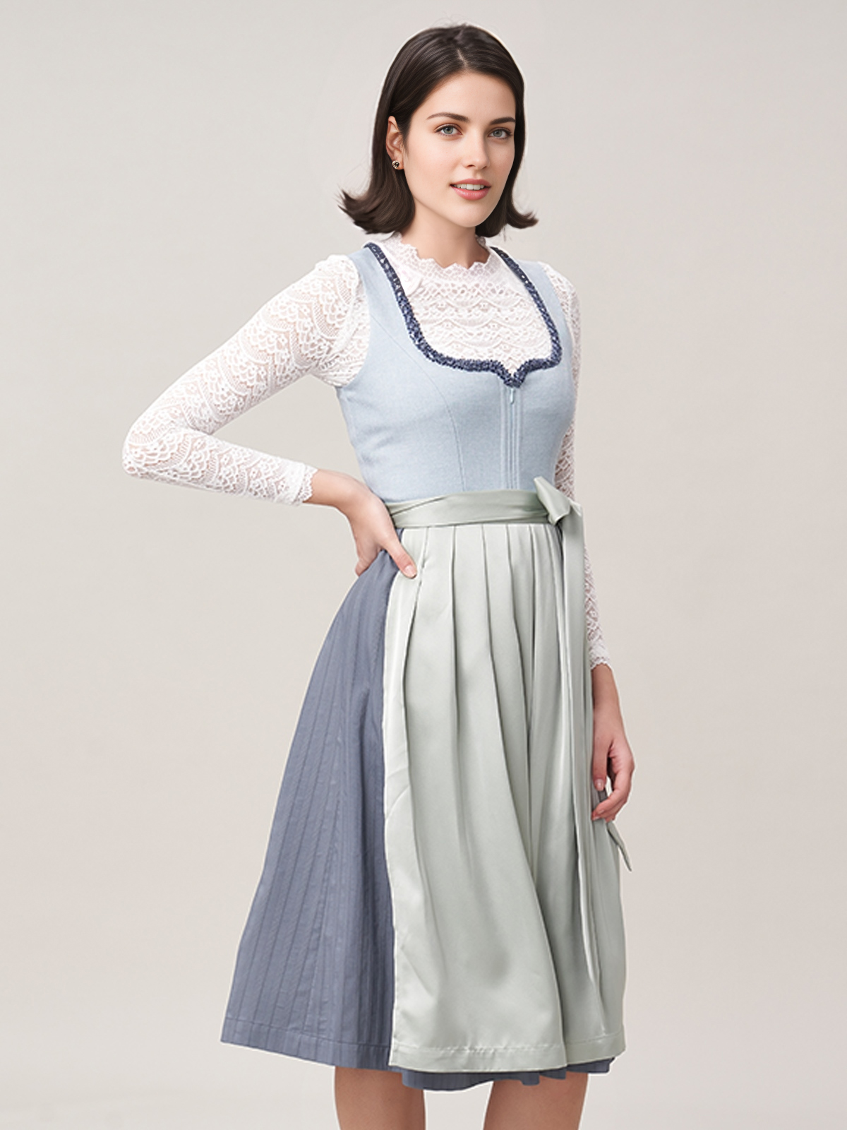 Dirndl in Hellblau – feminin und modern