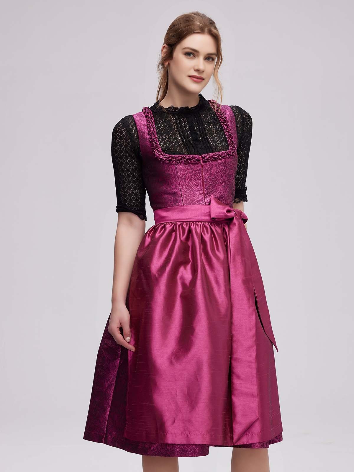 Ärmellose Dirndlbluse in Pink