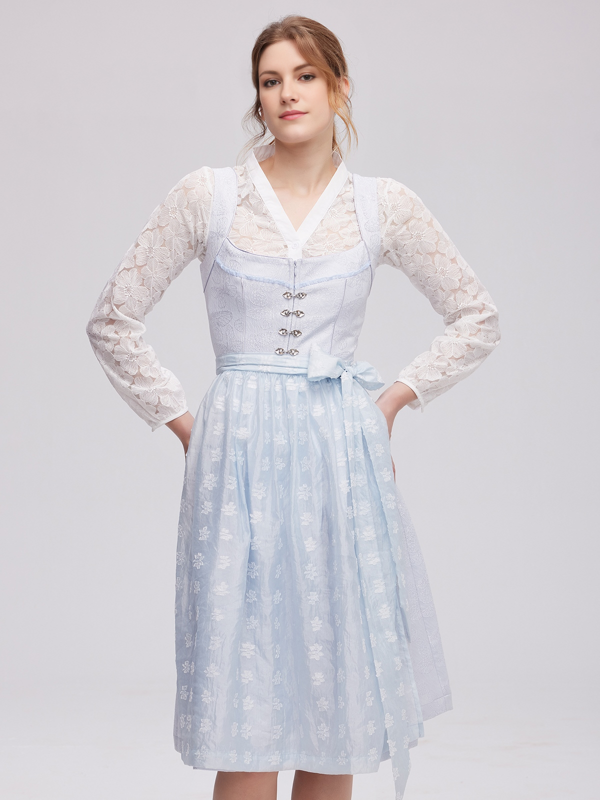 Dirndl mit Reißverschluss in Blau
